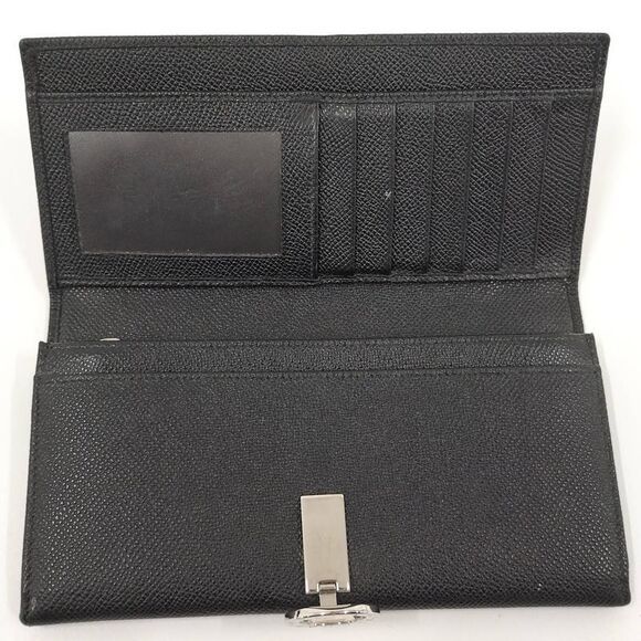 Bvlgari Bifold Long Wallet Leather Black - Picture 2 of 10